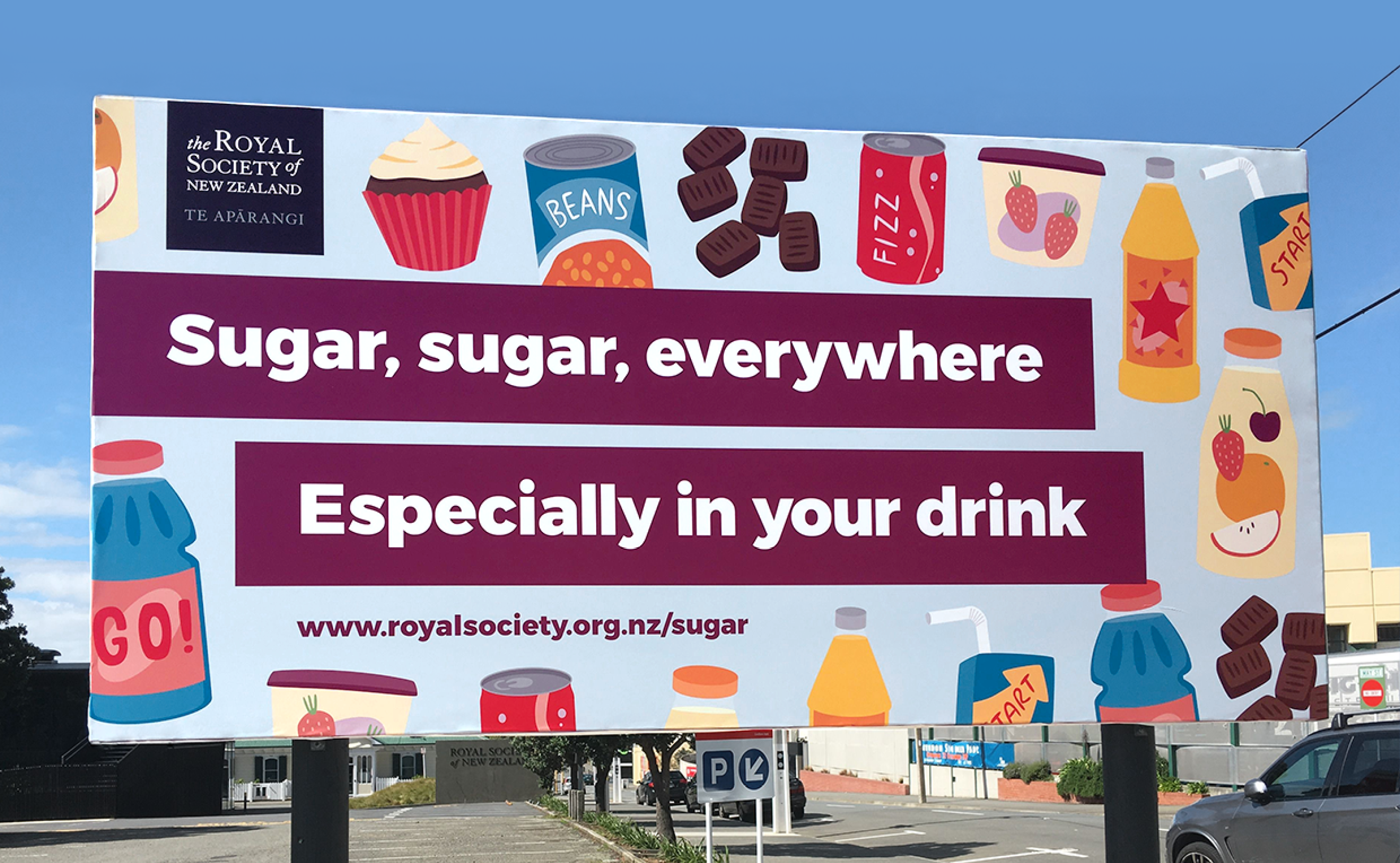 Gusto sugar and health infographic billboard