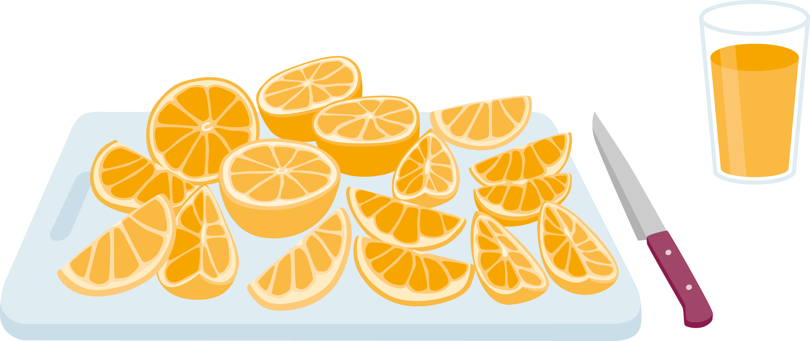Gusto sugar and health infographic Orange Juice