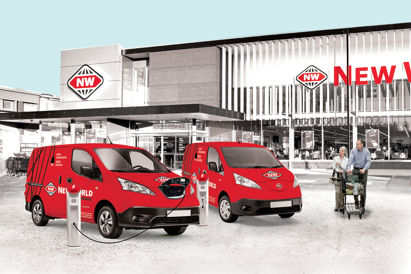 Foodstuffs online delivery vehicle signage