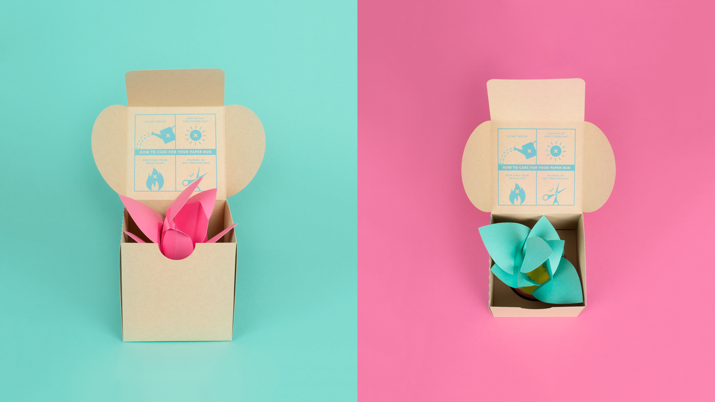 Paper bud gift box