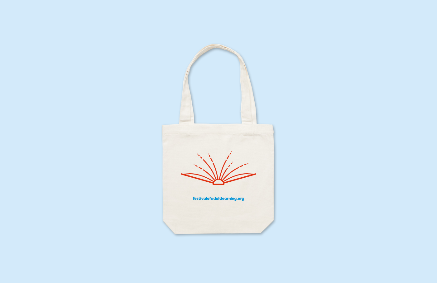 ACE Aotearoa Festival of Adult Learning rebrand - new bookmark and tote bag