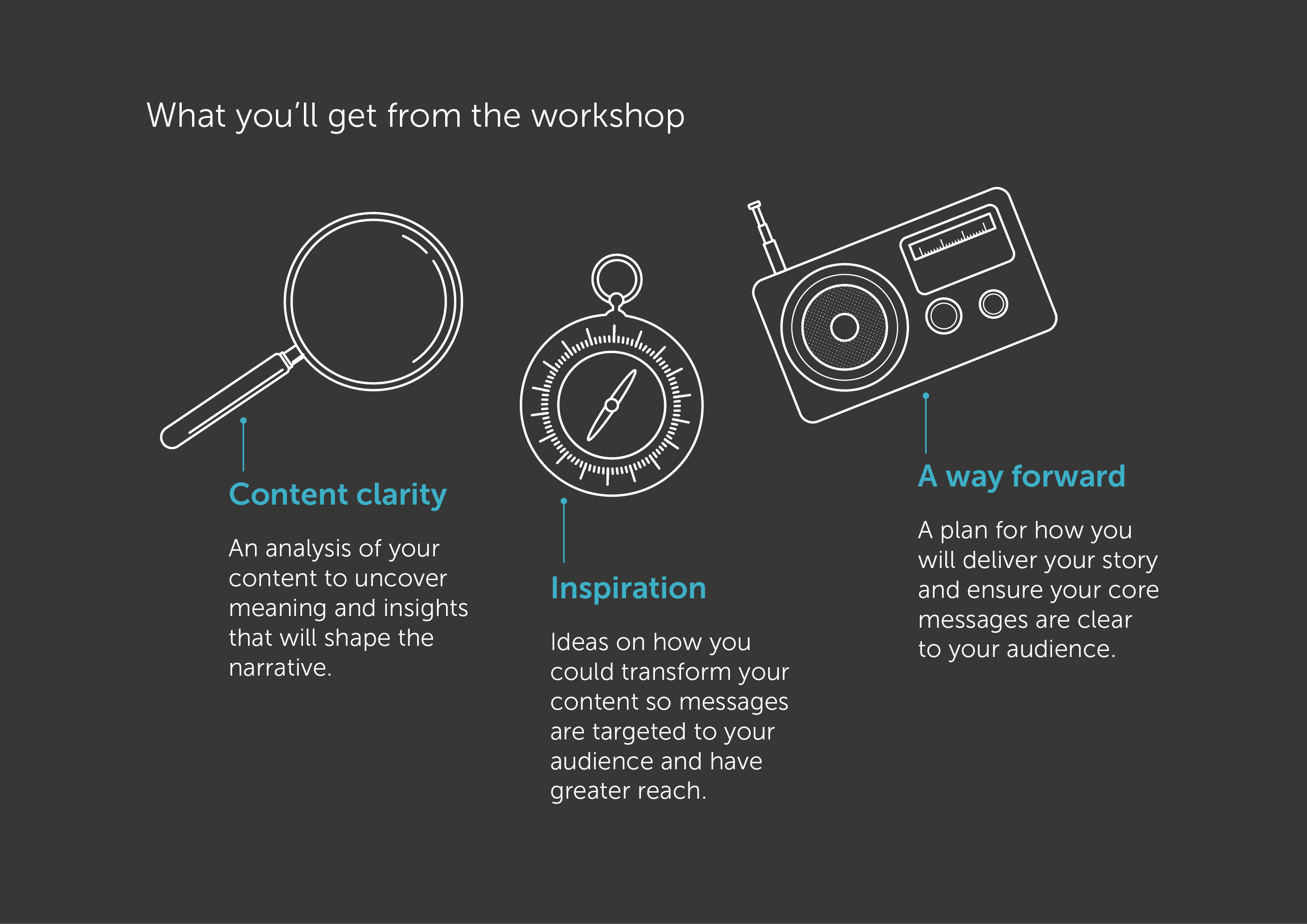 Gusto storytelling workshop - what you'll get