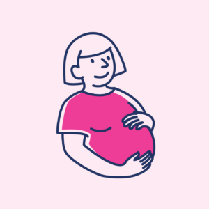 Eating and Activity Guidelines pregnant woman illustration