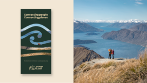 Brochure photo New Zealand mountain view