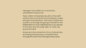 Brand name description Herenga ā nuku