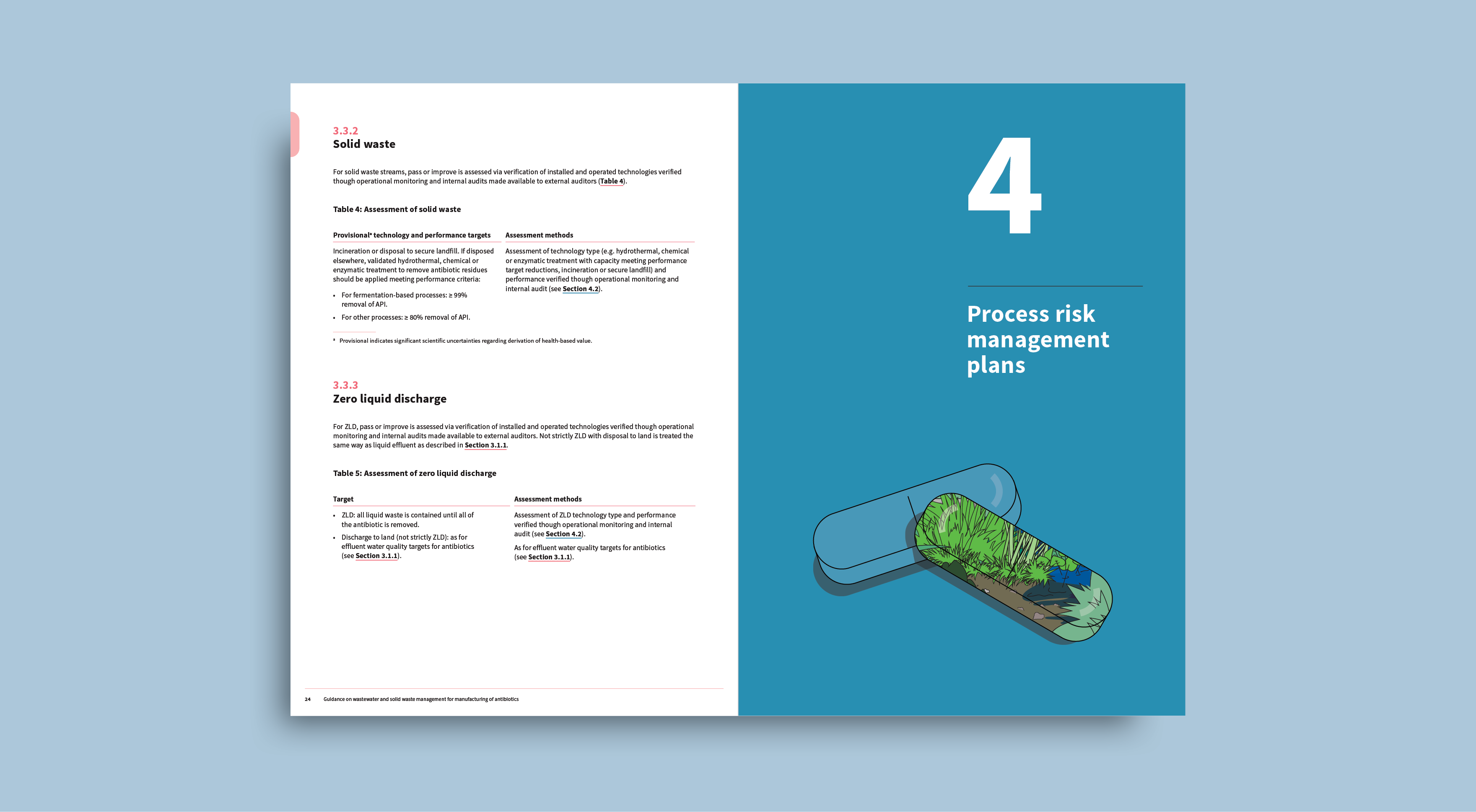 Page with section page including pill illustration from guidance report 